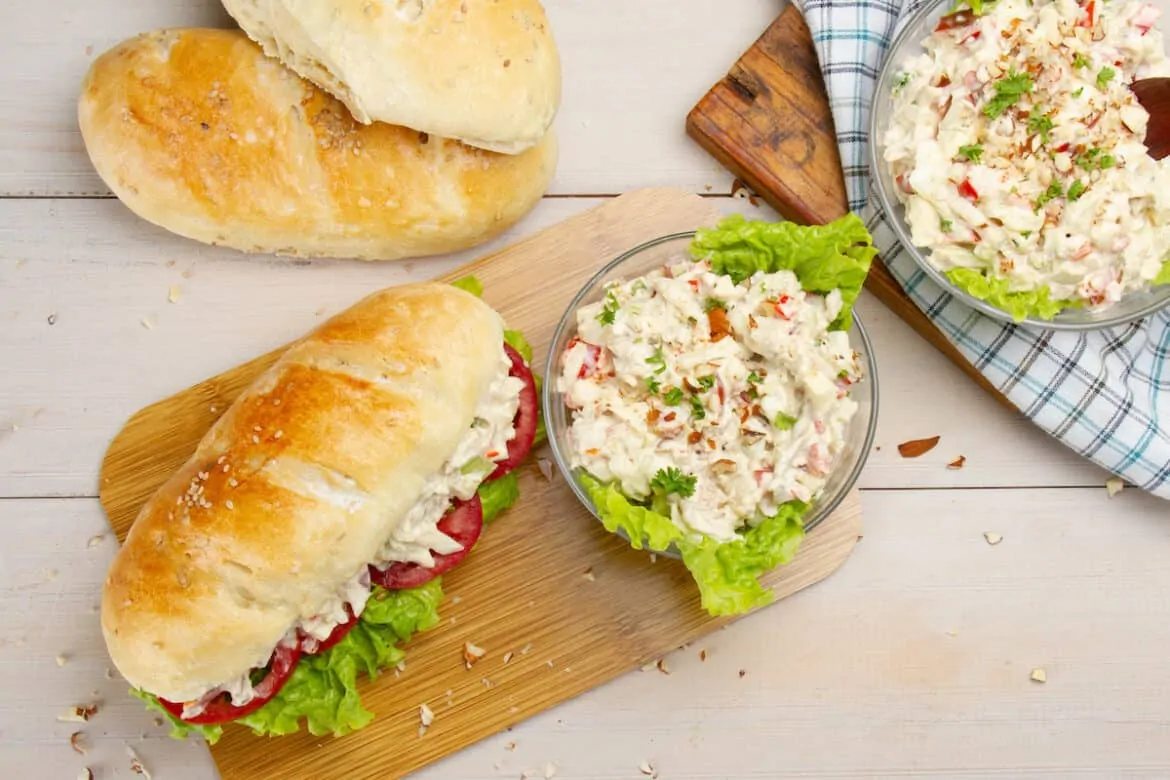 Ensalada de pollo sin apio
