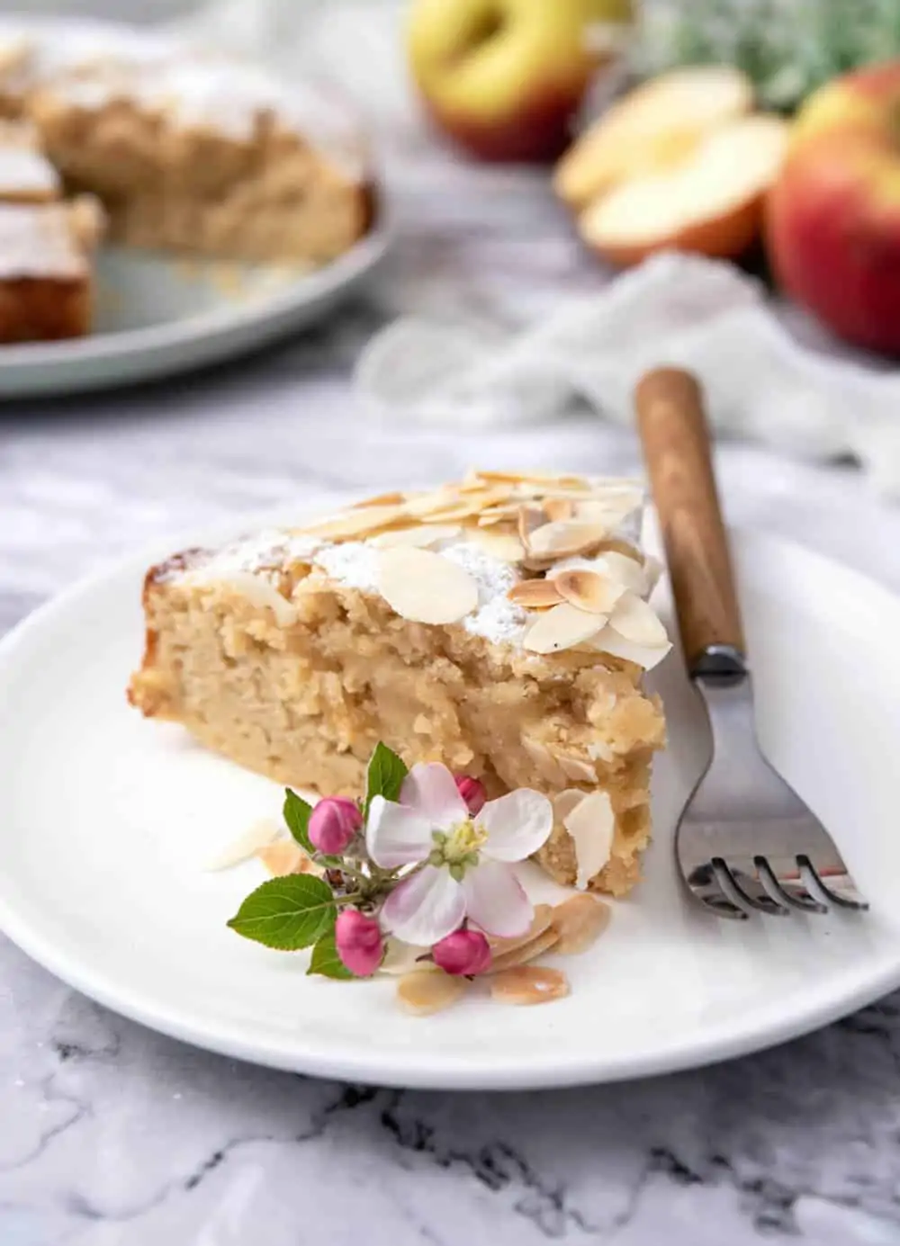 Tarta de manzana con harina de almendra 1 Tarta de manzana con harina de almendra